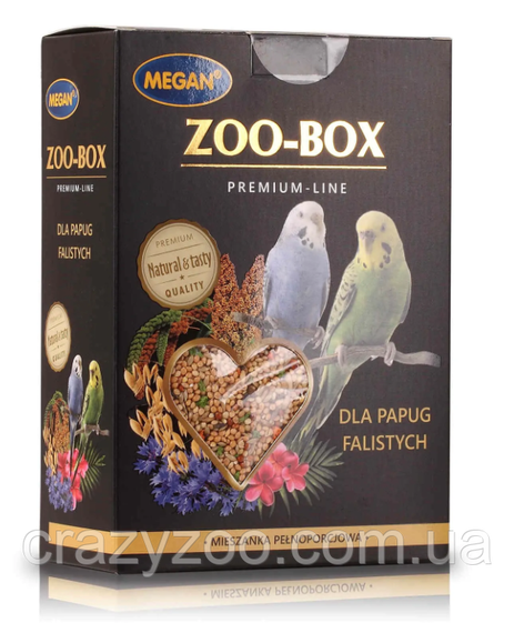 Корм для волнистых попугаев Megan ZOO-BOX Premium Line 750 г 12707