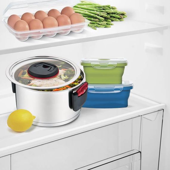 Каструля Maestro MR-3530-16, 1.6 л, 16 см, з нержавіючої сталі з кришкою та складними ручками | Зображення 2
