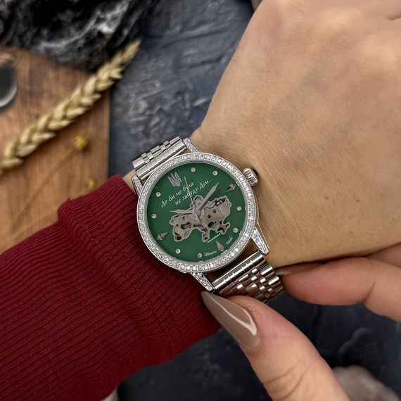Годинник наручний Awarder 049 Silver-Green | Зображення 8