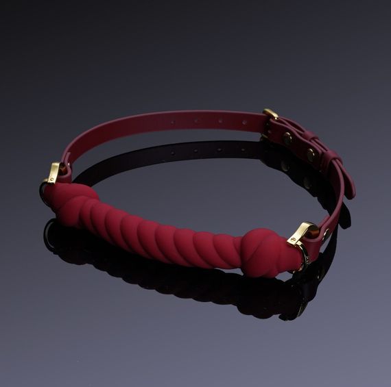 Кляп в форме жгута с узлами UPKO Desire for Mouth Bondage Collection, красный Sex Aura