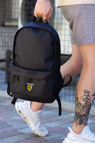 Повсякденний рюкзак шкільний Without з принтом Ferrari Black