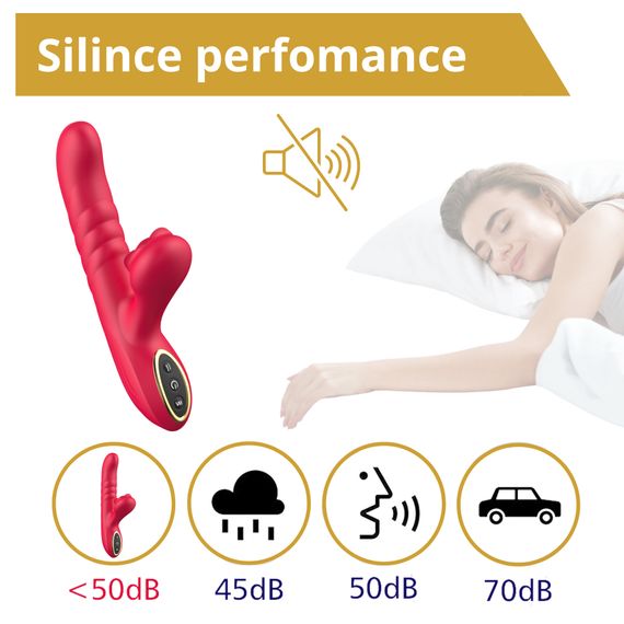Вібратор - Erospace Sweet Play G-Spot Vibrator With Thrusting A2 | Зображення 7
