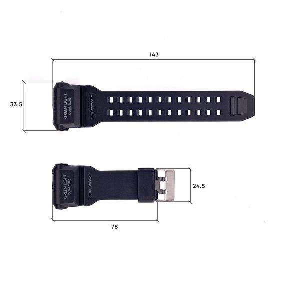 Ремінець для годинника Skmei 1637BK Black | Зображення 2