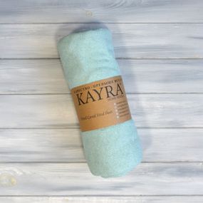 Простирадло 200х220+25 см махрова на гумці М'ятне