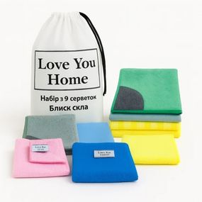 Набір серветок для збирання Love You Блиск скла LYH9021 9 шт