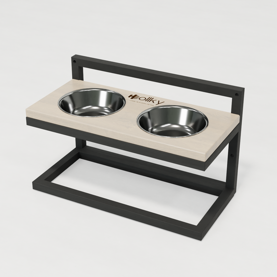 Миски на регулируемой подставке для маленьких собак Hollky Flex S (2 × 0.450 л) FS-422523-GRWH | Зображення 2