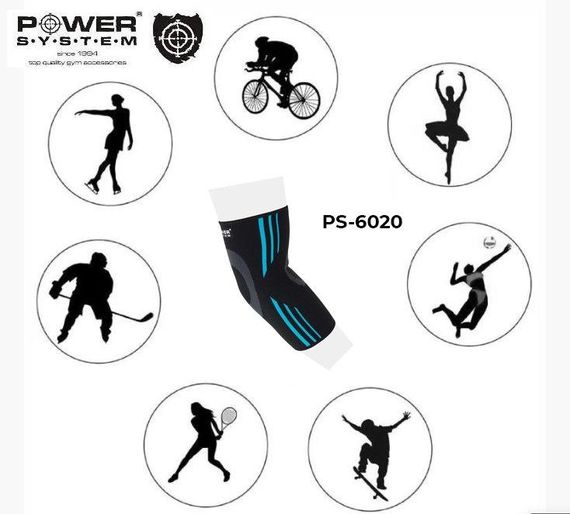 Налокітники Power System PS-6020 Elbow Support Evo Black/Blue (2шт.) XL | Зображення 6