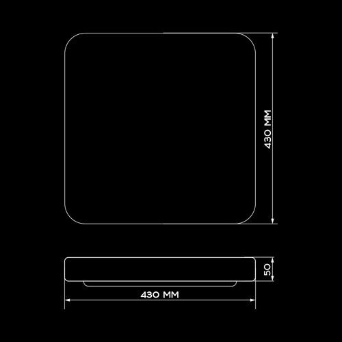 Светильник светодиодный Biom SMART SML-S21-80-DIY/2 3000-6000K 80Вт с дистанционным IR управлением | Зображення 6