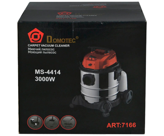 Пилосос миючий (професійний) 20 л Domotec MS-4414 червоно-білий 3000W (MS-4414_3833 | Зображення 6