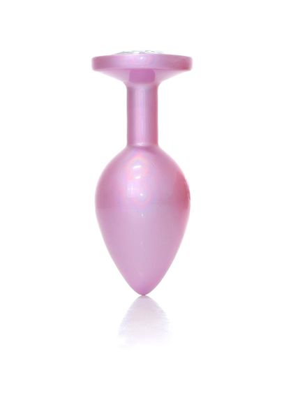 Анальна металева пробка Plug-Jewellery Pearl Pink PLUG- Clear M sexstyle | Зображення 4