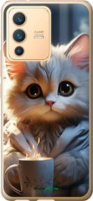 Чохол на Vivo V23 Білий кіт "5646u-2642-2448"