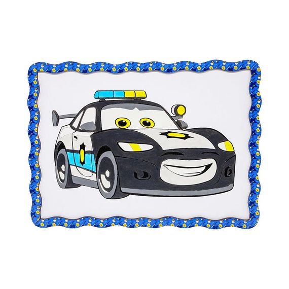 Дитячий набір для розпису по дереву "Поліцейська машинка" Puz-22952 формат А4