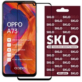Защитное стекло SKLO 3D для Oppo A73 Черный