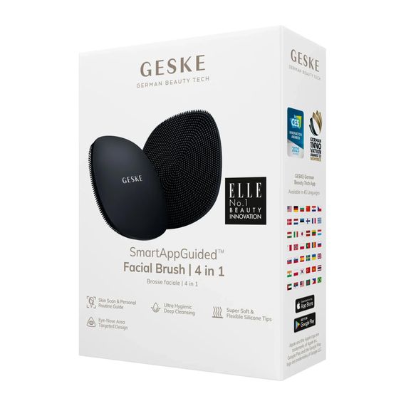 Щітка для обличчя GESKE Facial Brush 4в1 white, Чорний | Зображення 7