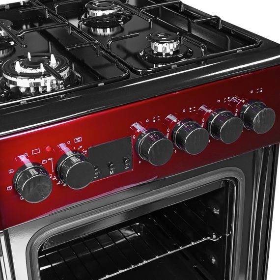 Плита газоэлектрическая Grunhelm FG5612BU Бургунди | Зображення 5