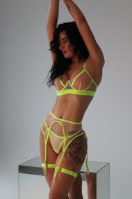 Сексуальна білизна «Sweet candy», колір яскравий жовтий, розмір S sexstyle