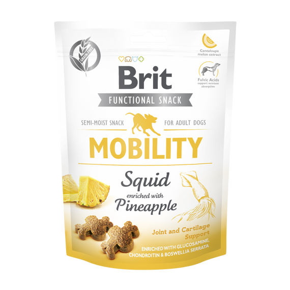 Ласощі Brit Care Functional Snack Mobility для собак для підтримки суглобів з кальмаром та ананасом 150 г
