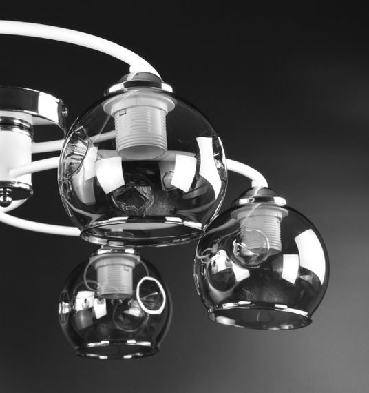 Люстра стельова на 6 лампочок 26174 Білий 20х70х70 см. | Зображення 2