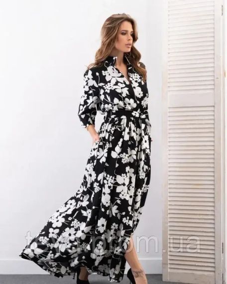Плаття для жінок колір чорний розміри S, M, L, XL FI_009040 | Зображення 1