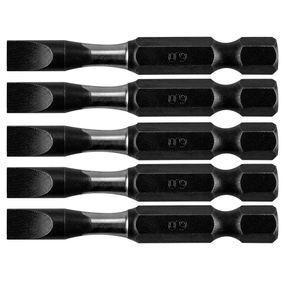 Біти Neo Tools , набір 5шт, 1/4', ударні, SL6х50мм, сталь S2 (09-581)