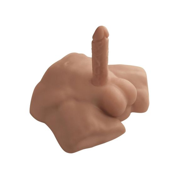 Півторс з фалоімітатором на присосці SilexD Apollo S Male Torso Caramel sexstyle | Зображення 1