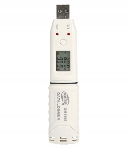 Реєстратор вологості та температури (даталоггер) USB, 0-100%, -30-80 °C BENETECH GM1365 | Зображення 2