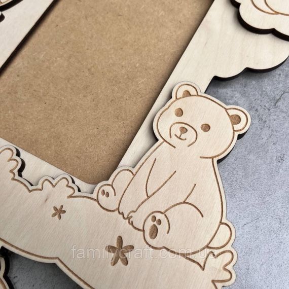 Іменна дерев’яна фоторамка з даними про народження дитини Подарунок новонародженому метрика | Зображення 4