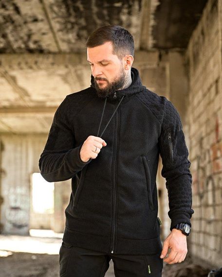 Тактична флісова кофта сота чорна ПП7963 | Зображення 1