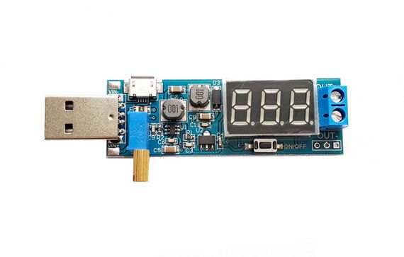 Преобразователь DC-DC вход USB повышающий/понижающий с индикацией | Зображення 3
