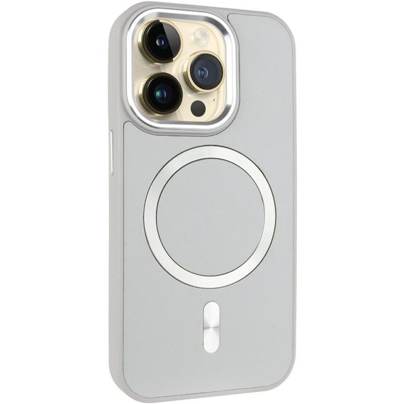 Кожаный чехол SnapCase with MagSafe для Apple iPhone 15 Pro (6.1") Grey