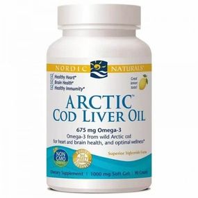 Жир із печінки тріски Nordic Naturals Arctic Cod Liver 1000 mg 90 Soft Gels Great Lemon taste