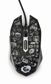 Оптична миша MUS-6B-GRAFIX-01, USB інтерфейс, пiдсвiчування