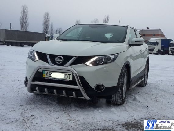 Кенгурятник WT003 (нерж) для Nissan Qashqai 2014-2021рр | Зображення 1