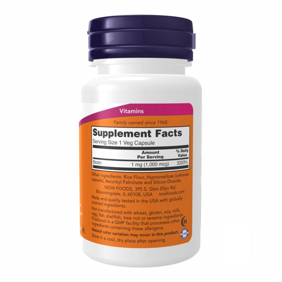 BIOTIN 1000mcg - 100 vcaps | Зображення 1