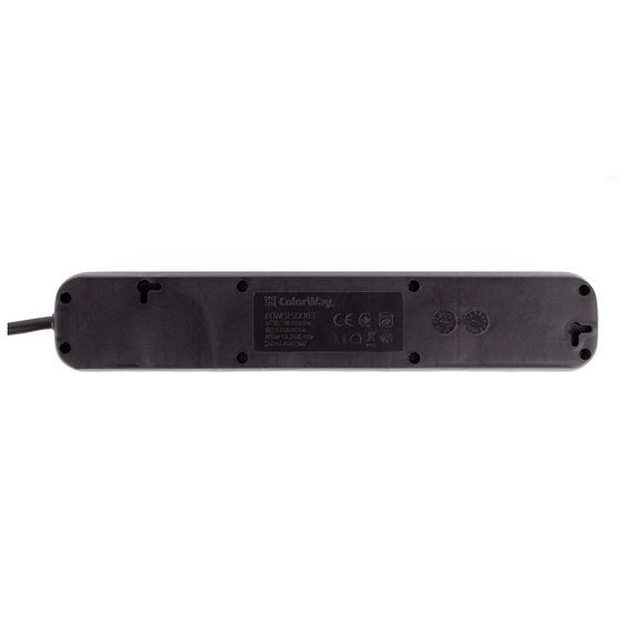 Мережевий фільтр живлення ColorWay CW-PSEA55BK, 5 розеток/ 5M black (CW-PSEA55BK) | Зображення 1