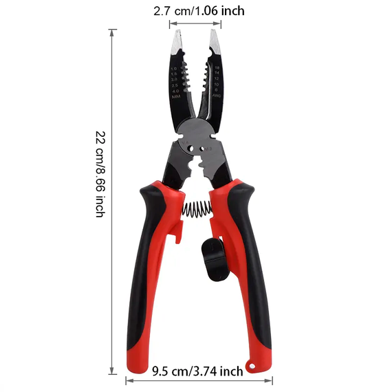 Інструмент для зачистки кабелю JCD Wire Stripper мультифункціональний Червоний (sv2704) | Зображення 3