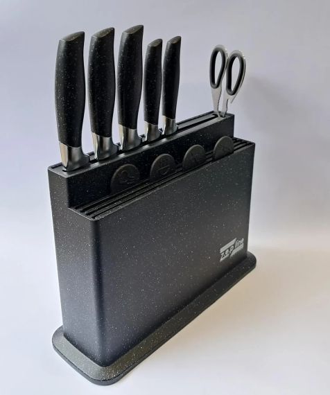 Набір ножів із обробними дошками Zepline ZP-043 10 предметів на підставці | Зображення 1