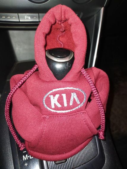 Чохол кофта Худі аксесуар на КПП  Car Hoodie кіа KIA бордовий подарунок автомобілісту 10070