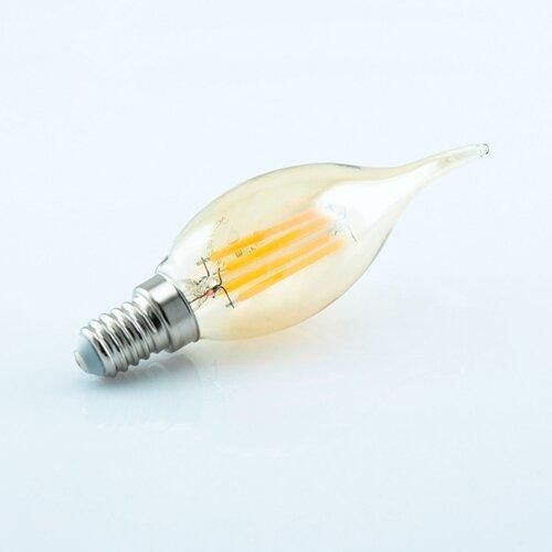 Світлодіодна лампа Biom FL-415 C35 LT 4W E14 2530K Amber свічка на вітрі | Зображення 3
