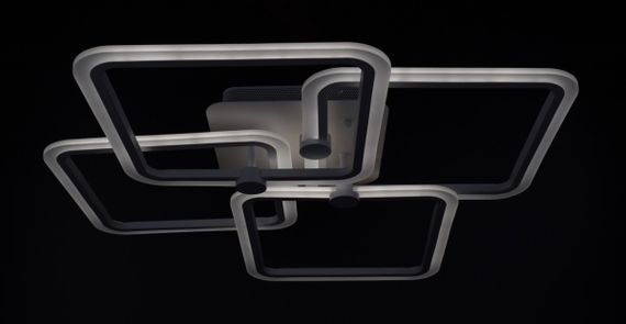 Люстра світлодіодна стельова LED світильник для квартири на стелю лед з пультом 25984 Білий 11х64х64 см. | Зображення 4