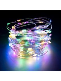 Світлодіодна гірлянда нитка Led "Краплі роси"  на 100 світлодіодів 10 м з USB підключенням Мультиколір