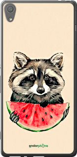 Чохол на Sony Xperia XA F3112 Єнотик з кавуном "4605t-399-2448"