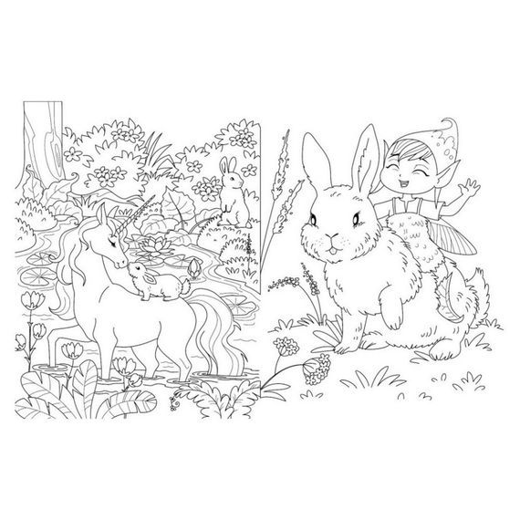 Большая книга раскрасок Единороги и феи 1736009, 64 страницы | Зображення 3