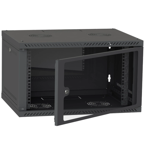 IPCOM СН-4U-060х035-ДС-9005 Шафа телекомунікаційна скло (RAL9005) - Серверні шафи | Зображення 1