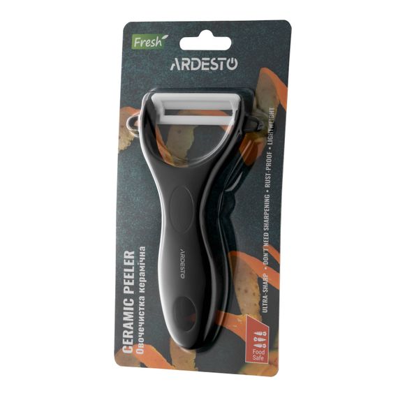 Овочечистка ARDESTO керамічна Fresh, кераміка, пластик, чорний (AR8340B) | Зображення 3