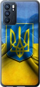 Чехол на Oppo Reno6 5G Флаг и герб Украины 1 "375u-2651-17620"