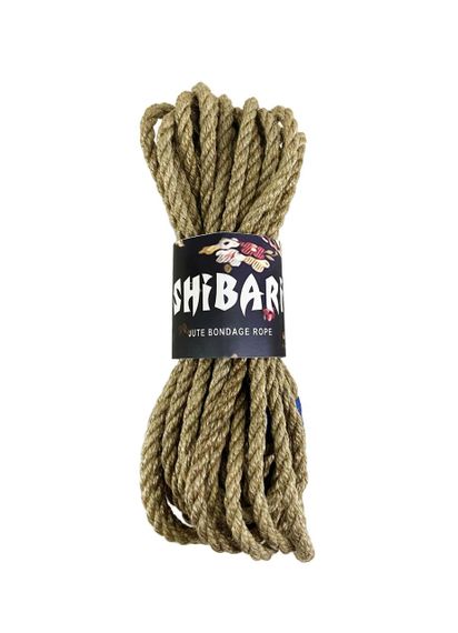 Джутова мотузка для шібарі Feral Feelings Shibari Rope, 8 м сіра Sex Aura