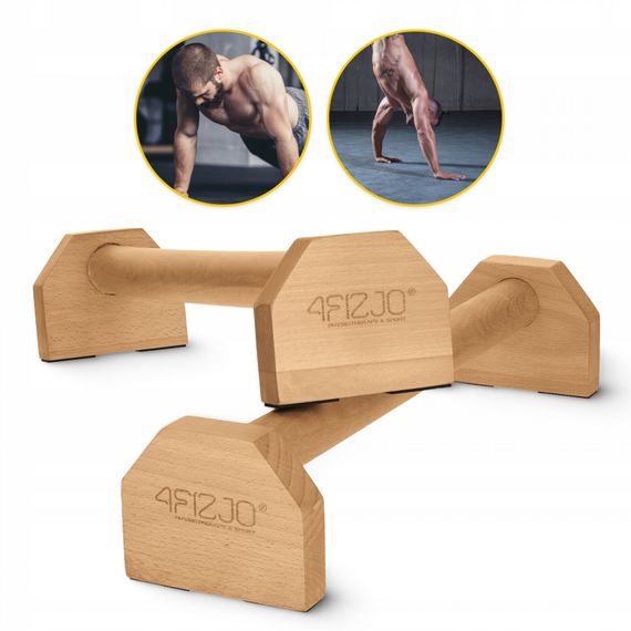 Упори для віджимань (паралети) 4FIZJO дерев'яні, подовжені 4FJ0644 (P-5905973400367) | Зображення 5