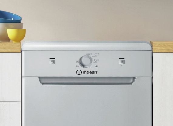 Посудомийна машина Indesit 10 комплектів, A+, 45 см, сріблястий (DSCFE1B10SRU) | Зображення 3