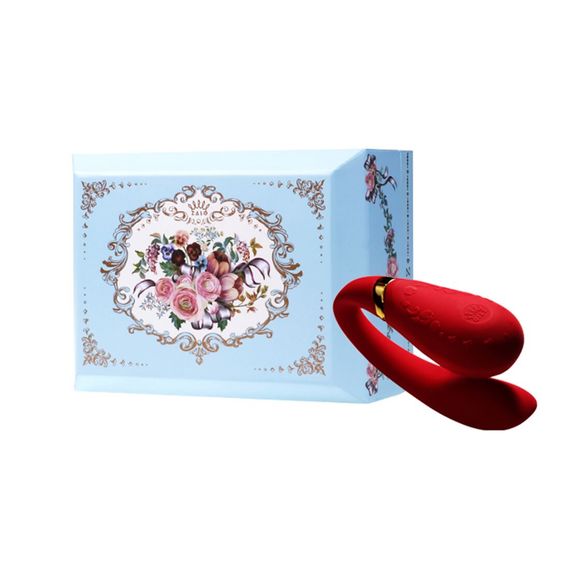Смартвібратор для пар Zalo Fanfan set Bright Red, пульт ДК | Зображення 9
